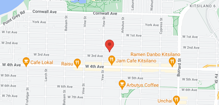 map of 106 2175 W 3RD AVENUE